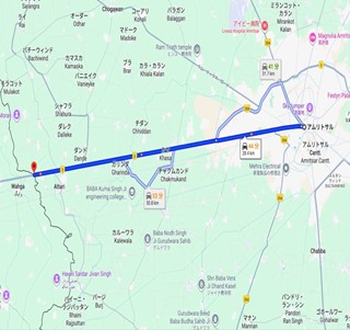 インドのワガ国境